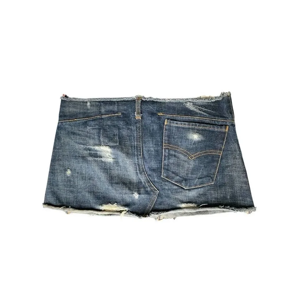 euro y2k grunge low-rise mini skirt